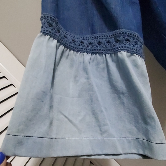 Club Monaco Crop Chambray Top - Picture 4 of 7